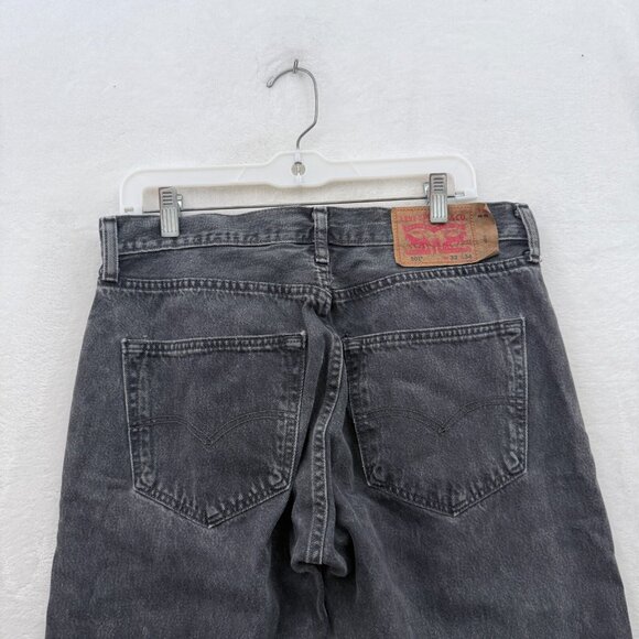 Levis 501 Jeans Mens 32x34 Black Original Fit Straight Leg Button Fly - Picture 13 of 14